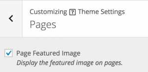 Appearance > Theme Settings > Pages