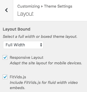 Theme Settings > Layout